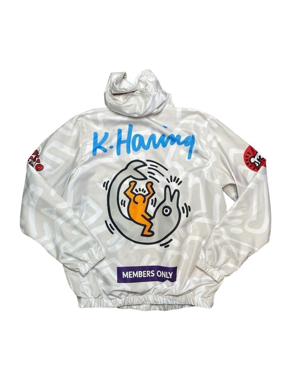 Members Only x Keith Haring Windbreaker good Jacket